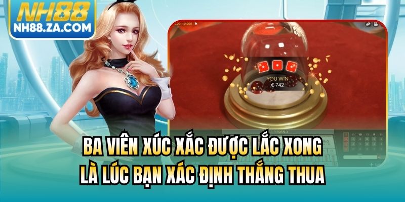 Ba viên xúc xắc được lắc xong là lúc bạn xác định thắng thua