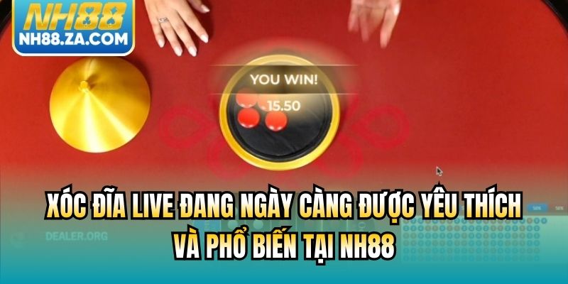 Xóc đĩa Live đang ngày càng được yêu thích và phổ biến tại NH88